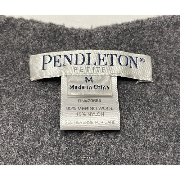 Pendleton Womens Merino Wool Coat Medium Reversible Cardigan Button Up Retro - Picture 9 of 14